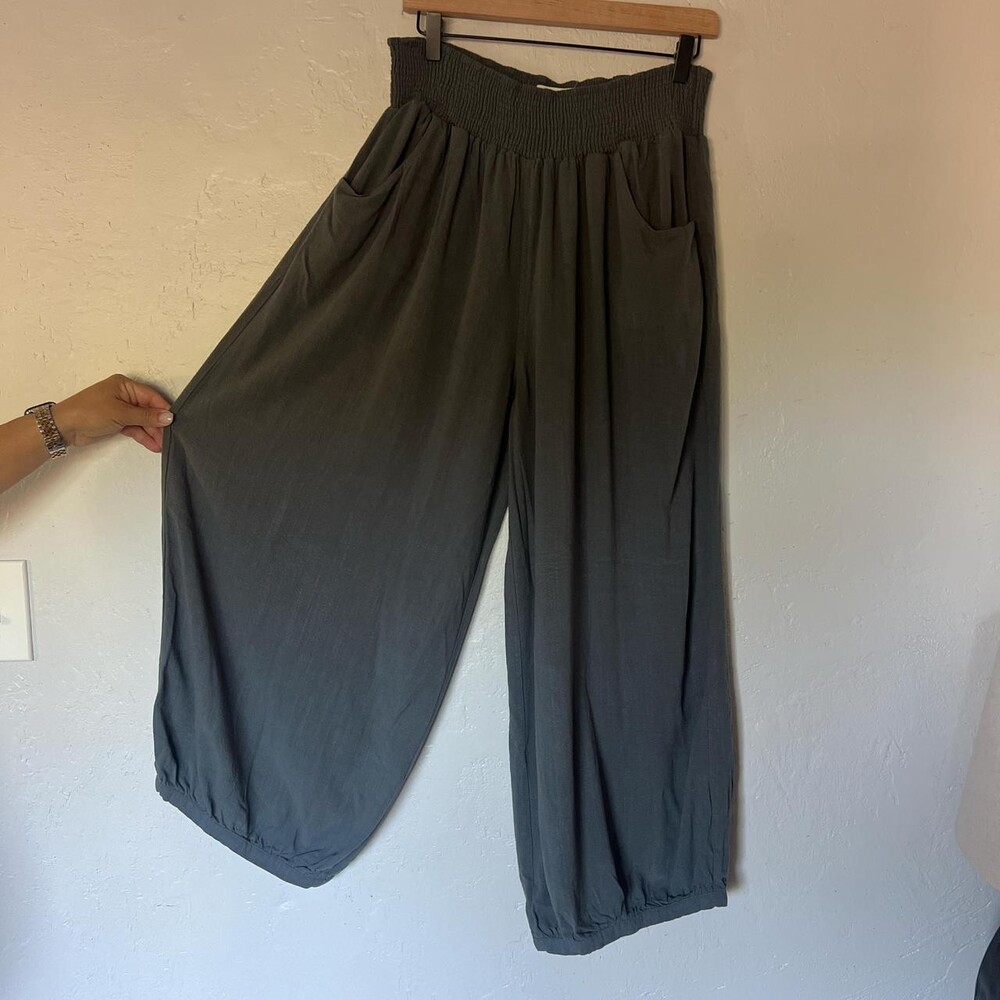 Natural Life Women's Grey and Green Trousers - Picture 1 of 4